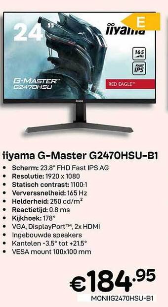 CompuDeals Iiyama gmaster g2470hsub1 aanbieding