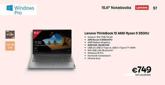 CompuDeals Lenovo thinkbook 15 amd ryzen 5 5500u aanbieding