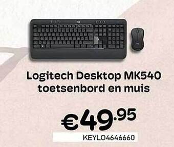 CompuDeals Logitech desktop mk540 toetsenbord en muis aanbieding