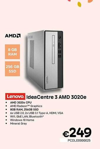 CompuDeals Lenovo ideacentre 3 amd 3020e aanbieding