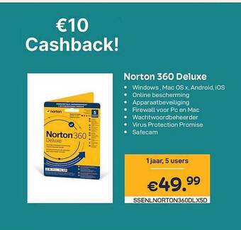 CompuDeals Norton 360 deluxe aanbieding