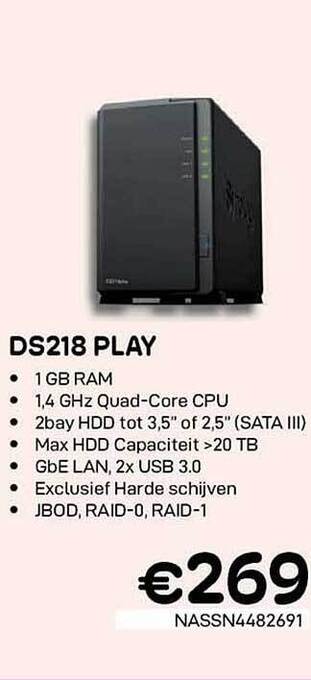CompuDeals Ds218 play aanbieding