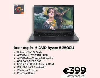 CompuDeals Acer aspire 5 amd ryzen 5 3500u aanbieding
