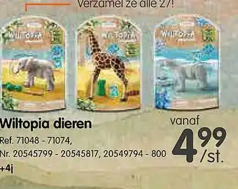 Fun Wiltopia dieren aanbieding