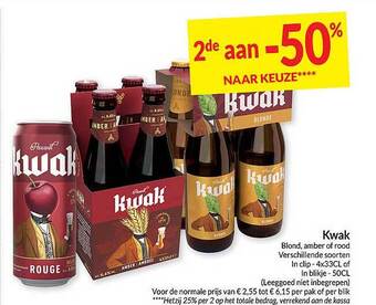 Intermarché Kwak blond, amber of rood aanbieding