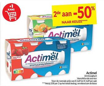 Intermarché Actimel drinkyoghurt aanbieding