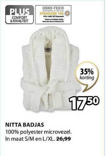 Jysk Nitta badjas aanbieding