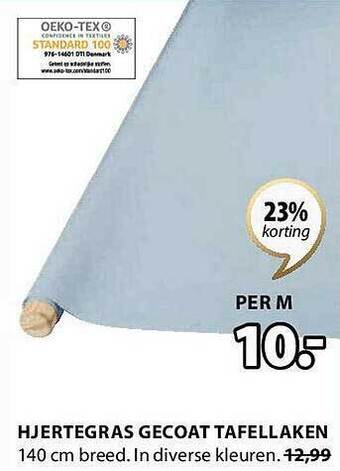 Jysk Hjertegras gecoat tafellaken 140 cm aanbieding