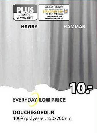 Jysk Douchegordijn aanbieding