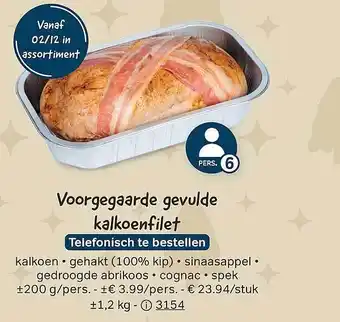 Bon Ap Voorgegaarde gevulde kalkoenfilet aanbieding
