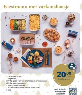 Bon Ap Feestmenu met varkenshaasje aanbieding