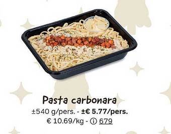 Bon Ap Pasta carbonara aanbieding