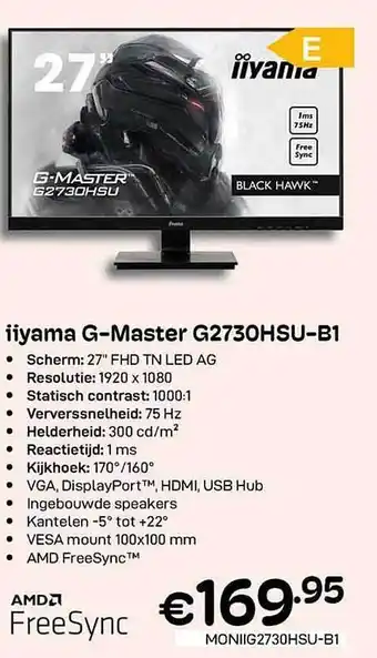 CompuDeals Iiyama gmaster g2730hsub1 aanbieding