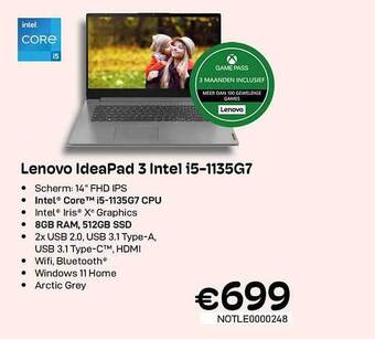 CompuDeals Lenovo ideapad 3 intel i51135g7 aanbieding