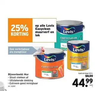 GAMMA Levis easyclean muurverf en lak aanbieding