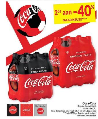 Intermarché Cocacola regular, zero of light aanbieding