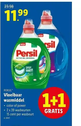 Lidl Persil Vloeibaar Wasmiddel 1+1 Gratis aanbieding