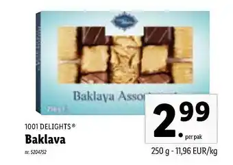 Lidl 1001 Delights Baklava aanbieding