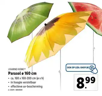 Lidl Livarno Home Parasol 160 Cm aanbieding