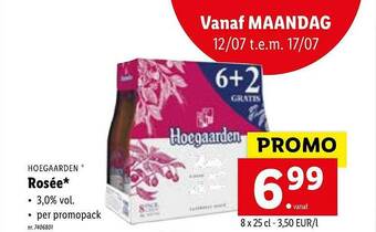 Lidl Hoegaarden Rosée aanbieding