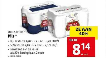 Lidl Stella Artois Pils aanbieding