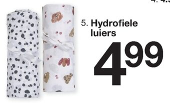 Zeeman Hydrofiele luiers 120x120CM aanbieding