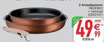 Cora 2 braadpannen ingenio aanbieding