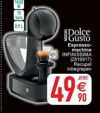 Cora Espressomachine infinissima aanbieding