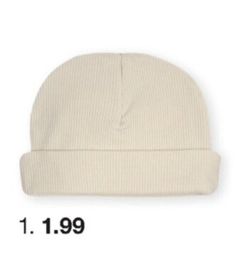 Zeeman Newborn muts rib one size aanbieding