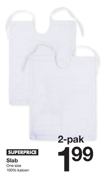 Zeeman Slab one size 2-pak aanbieding