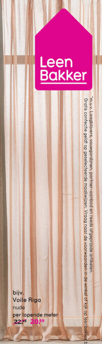 Leen Bakker Voile Riga nude aanbieding