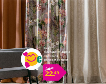 Leen Bakker Gordijnstof Jamie aanbieding