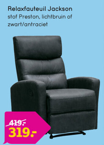 Leen Bakker Relaxfauteuil Jackson aanbieding