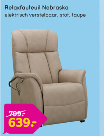 Leen Bakker Relaxfauteuil Nebraska aanbieding