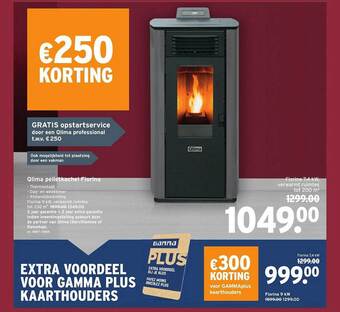 GAMMA Qlima pelletkachel fiorina aanbieding