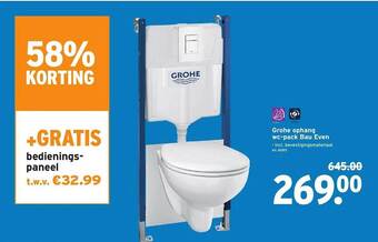GAMMA Grohe ophang wcpack bau even aanbieding