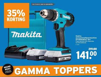 GAMMA Makita accuschroefboormachine aanbieding