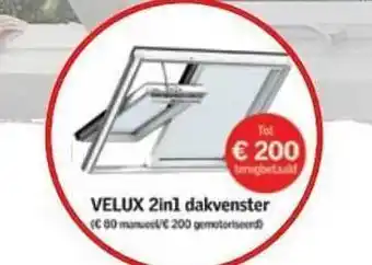 Cevo Velux 2in1 dakvenster aanbieding