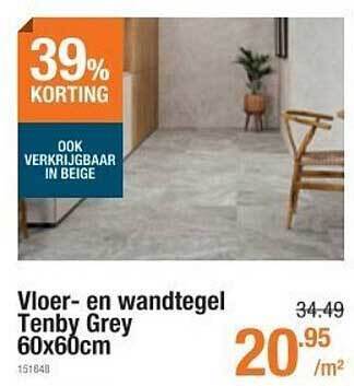 Cevo Vloer en wandtegel tenby grey aanbieding