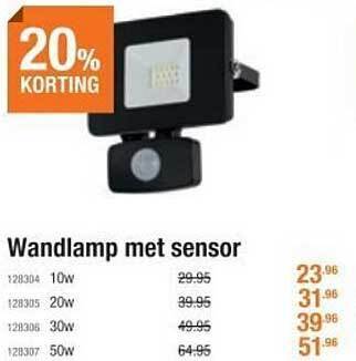 Cevo Wandlamp met sensor aanbieding