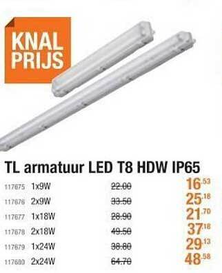 Cevo Tl armatuur led t8 hdw ip65 aanbieding