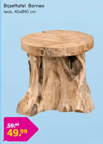 Leen Bakker Bijzettafel Borneo 40x40CM aanbieding