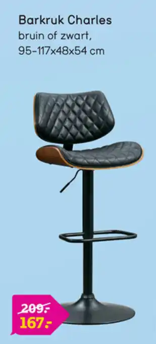 Leen Bakker Barkruk Charles 95-117x48x54CM aanbieding