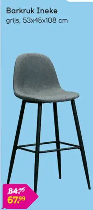Leen Bakker Barkruk Ineke 53x45x108CM aanbieding