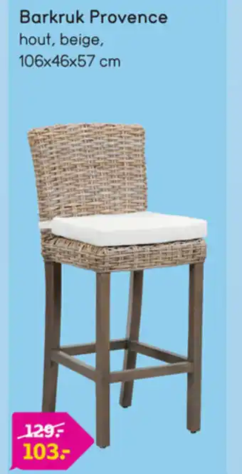 Leen Bakker Barkruk Provence 106x46x57CM aanbieding