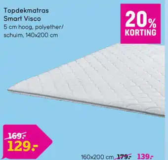 Topdekmatras smart Visco 140x200CM