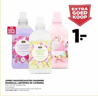 Jumbo Jumbo wasverzachter charming magnolia, lentefris of lavendel aanbieding
