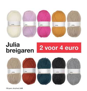 Zeeman Julia breigaren aanbieding