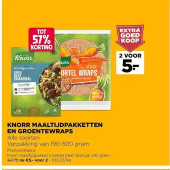 Jumbo Knorr maaltijdpakketten en groentewraps aanbieding