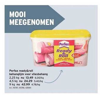 GAMMA Perfax ready & roll behanglijm voor vliesbehang aanbieding